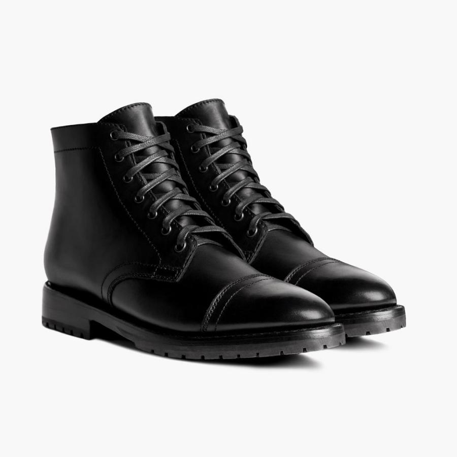 Thursday Boots Major Leren Laarzen Heren Zwart | BE200XYU