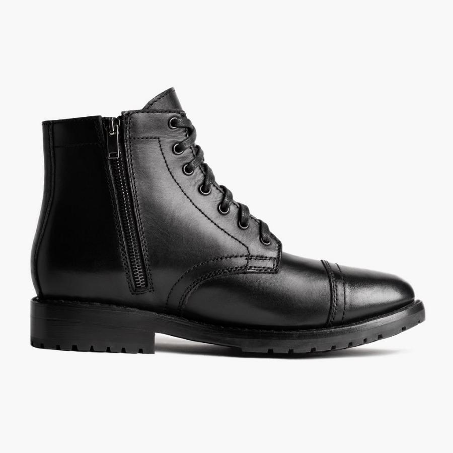 Thursday Boots Major Leren Laarzen Heren Zwart | BE200XYU