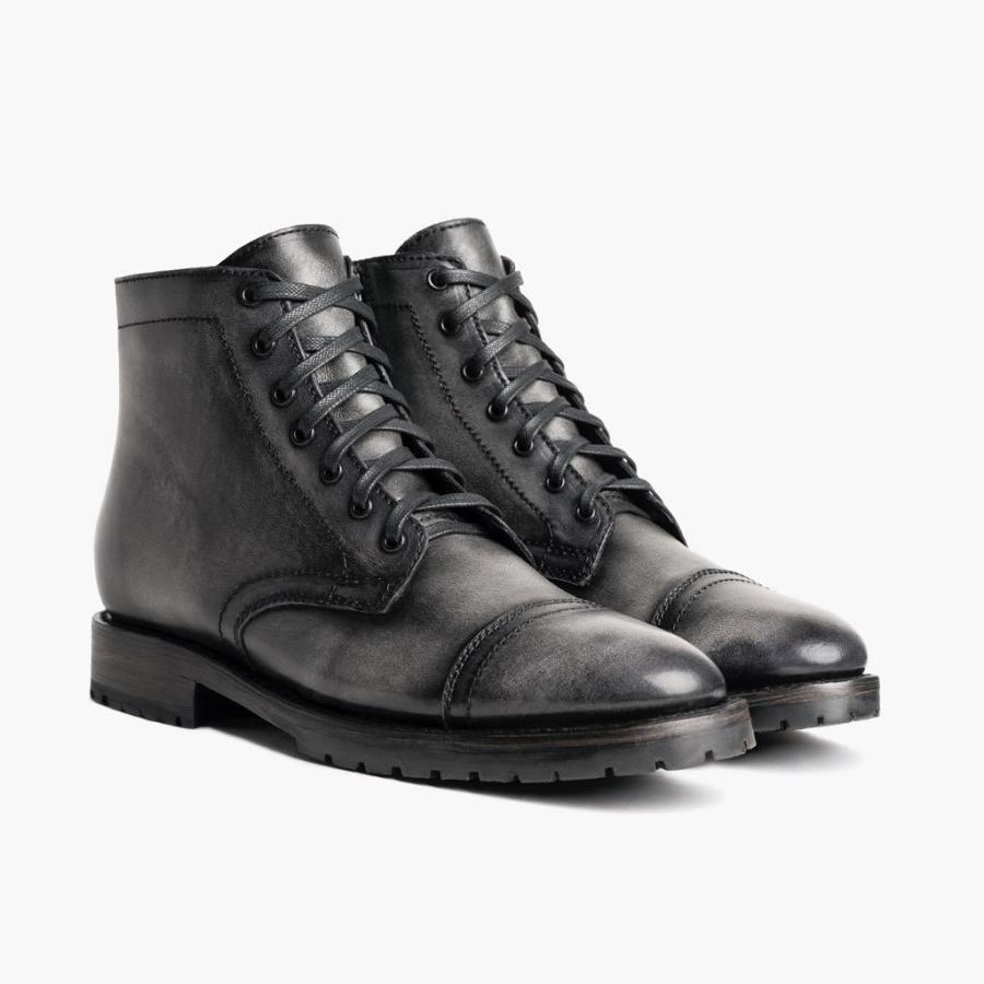 Thursday Boots Major Leren Laarzen Heren Grijs | BE201ZUT