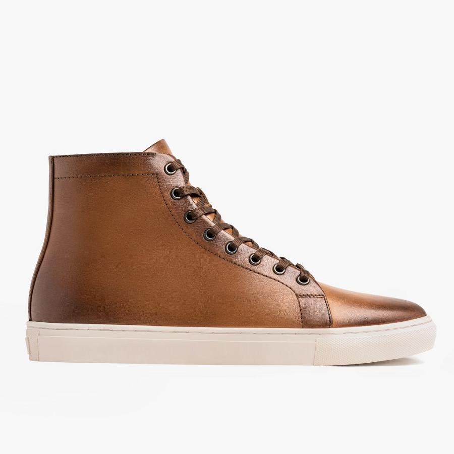 Thursday Boots Premier High Tops Leren Sneakers Heren Goud | BE216TCE