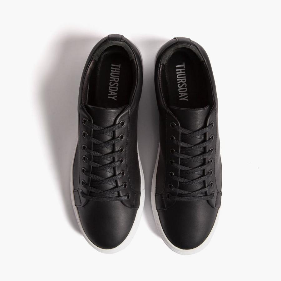 Thursday Boots Premier Low Tops Leren Sneakers Heren Zwart | BE223BEX