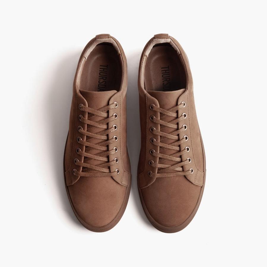 Thursday Boots Premier Low Tops Nubuck Sneakers Heren Bruin | BE228LIS