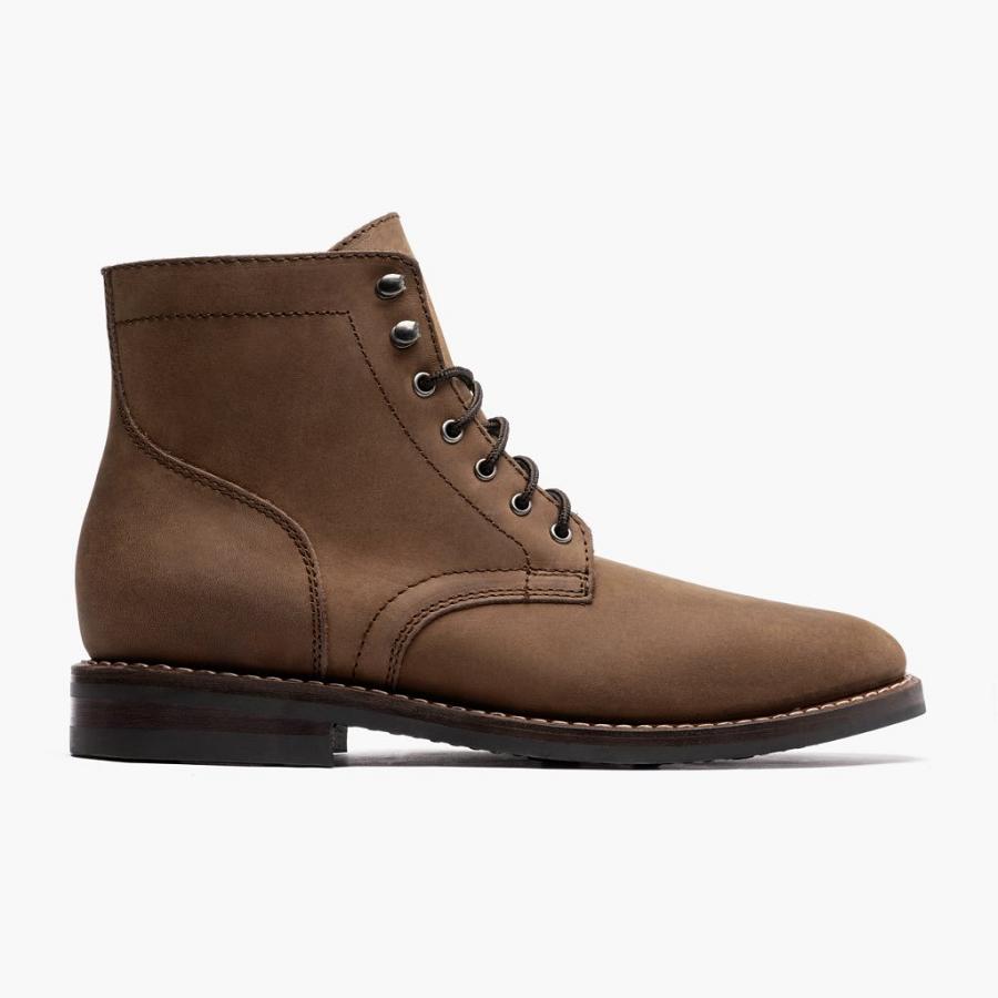 Thursday Boots President Leren Suede Veterlaarzen Heren Bruin | BE113RVD