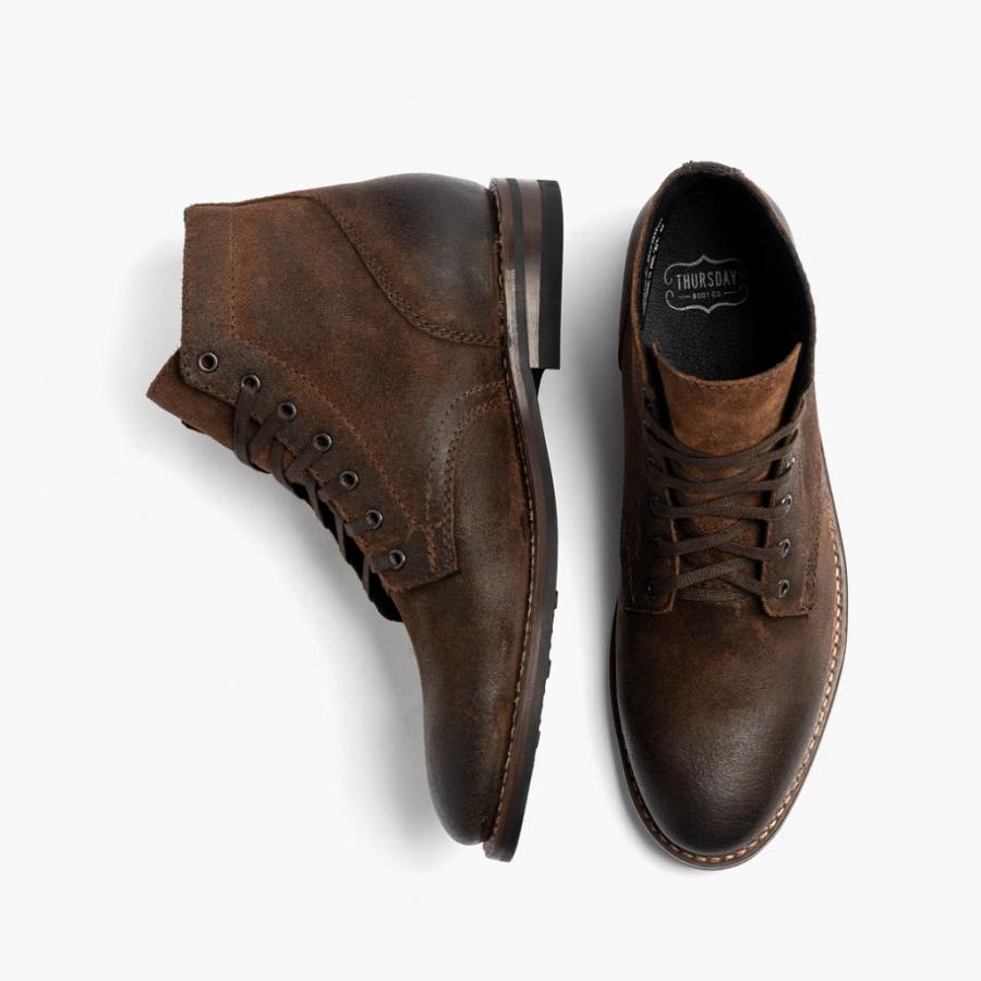 Thursday Boots President Suede Rugged & Resilient Laarzen Heren Koffie | BE208DFM