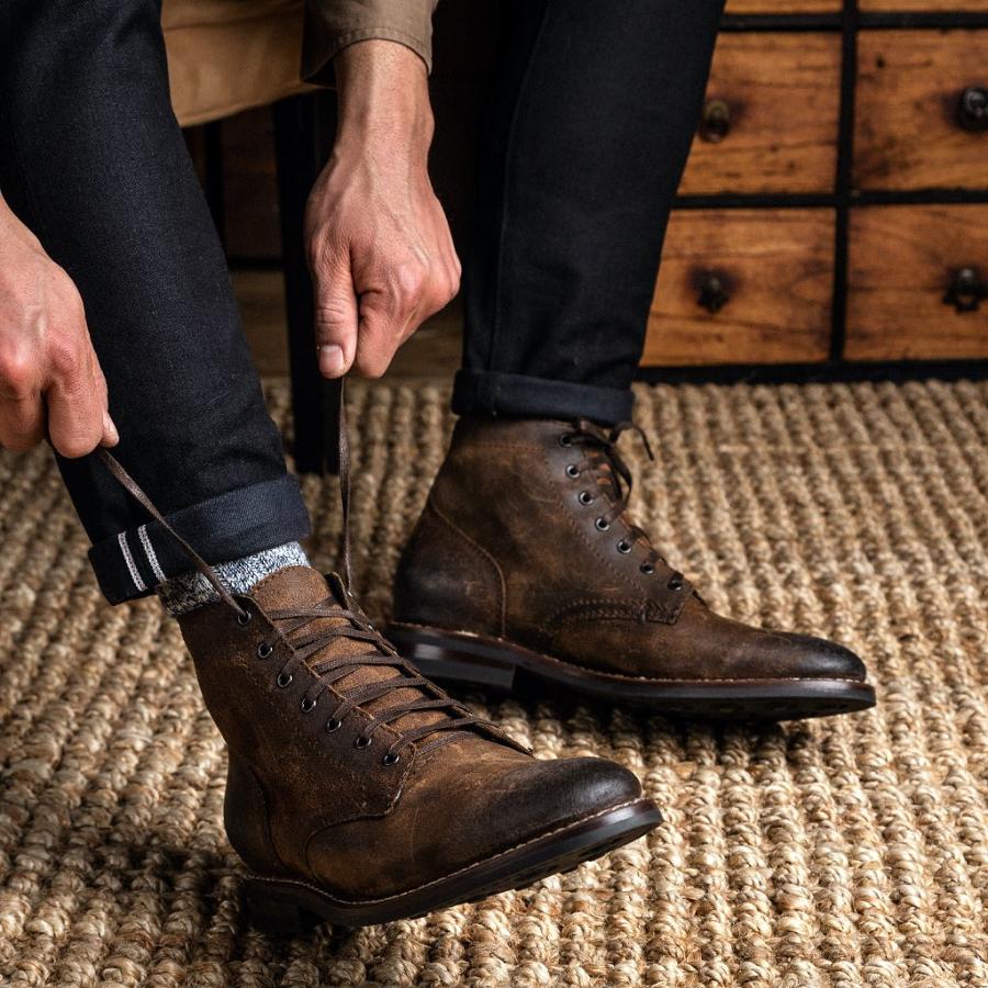 Thursday Boots President Suede Rugged & Resilient Laarzen Heren Koffie | BE208DFM