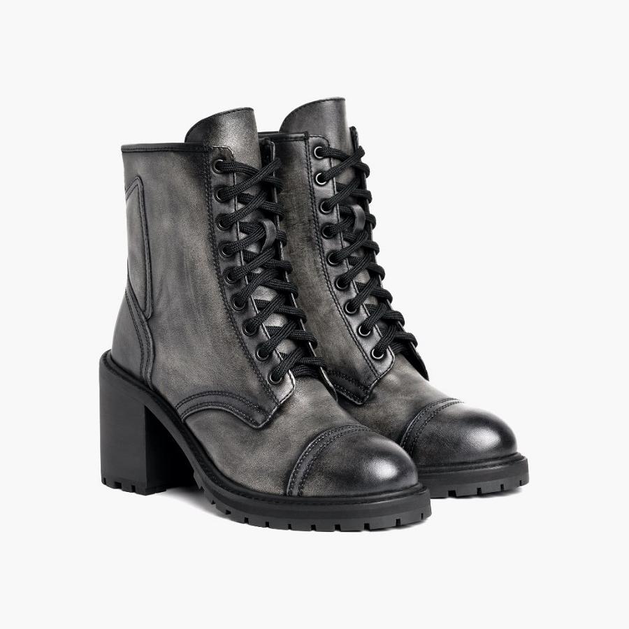 Thursday Boots Rebel Leren Laarzen Dames Grijs | BE390DFM26