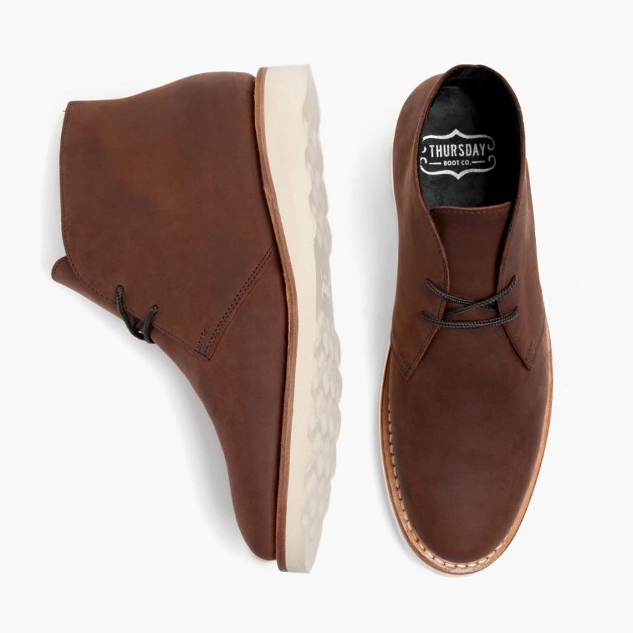 Thursday Boots Scout Leren Chukka Laarzen Heren Bruin | BE53BEL