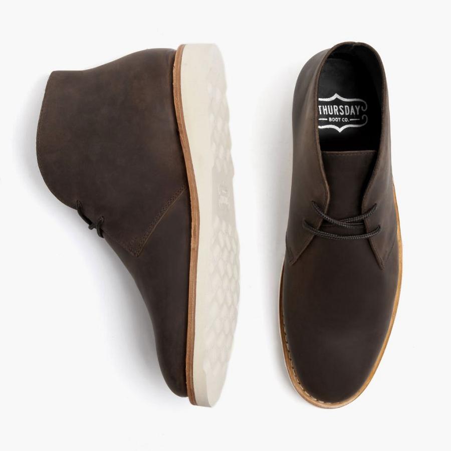 Thursday Boots Scout Leren Chukka Laarzen Heren Taupe | BE54AHK