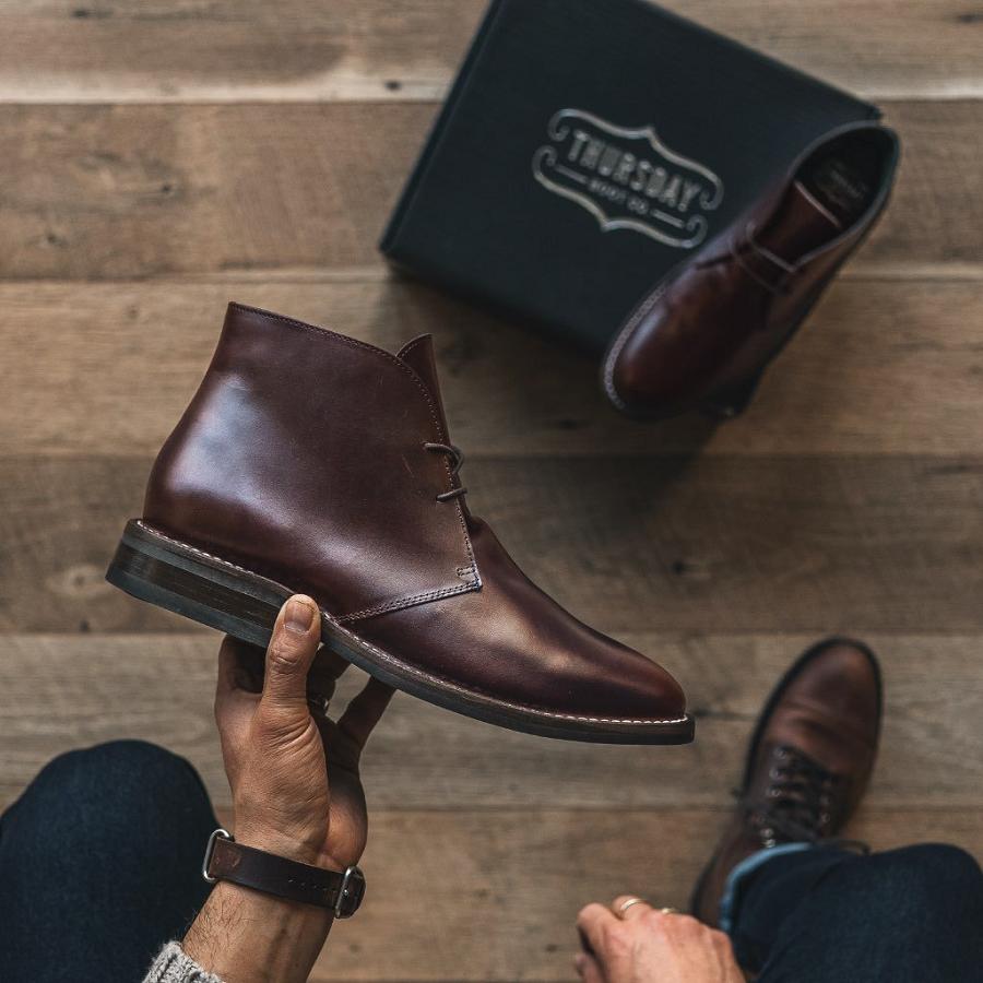 Thursday Boots Scout Leren Chukka Laarzen Heren Koffie | BE55PJJ