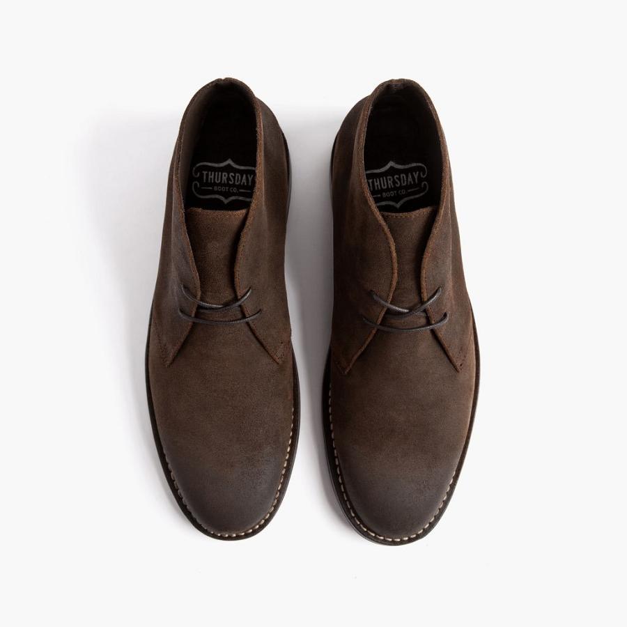 Thursday Boots Scout Suede Chukka Laarzen Heren Koffie | BE61RVD