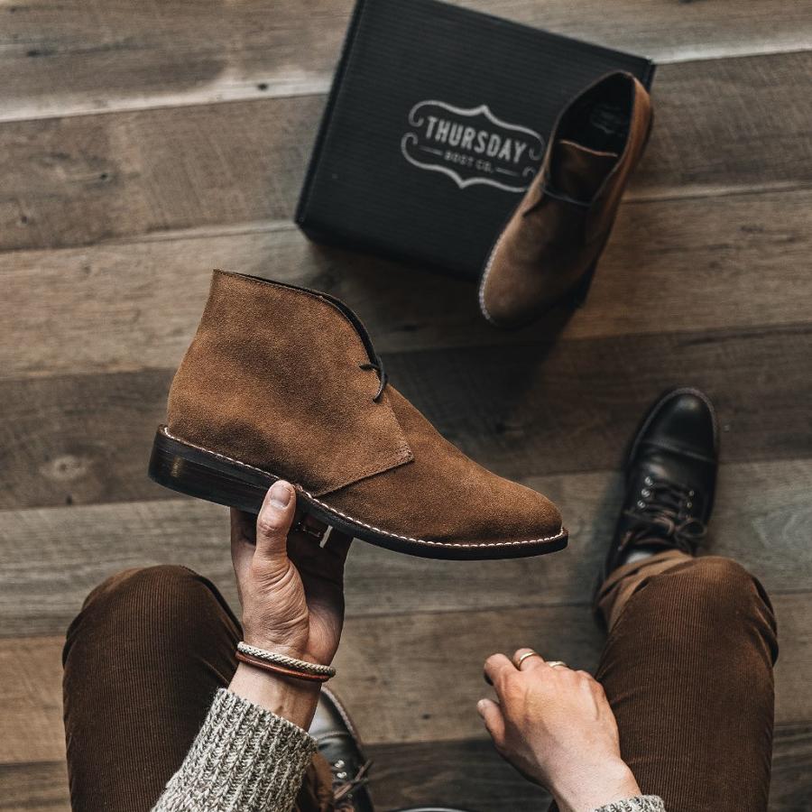 Thursday Boots Scout Suede Rugged & Resilient Chukka Laarzen Heren Koffie | BE63WNB