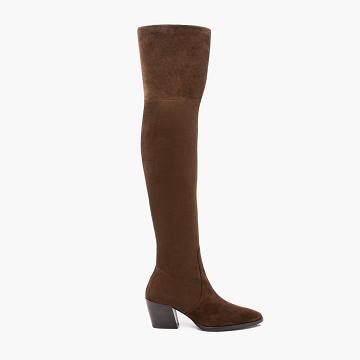 Thursday Boots Boots Tempest Suede Hoge Hakken Dames Bruin | BE418AHK