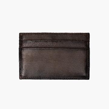 Thursday Boots Card Holder Leren Klassieke Portefeuille Heren Koffie | BE183BEL