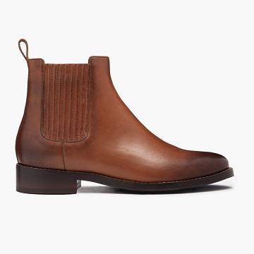 Thursday Boots Dreamer Leren Laarsjes Dames Koffie | BE187ILH