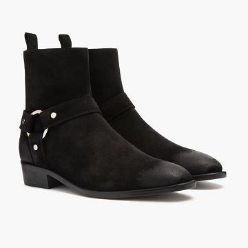 Thursday Boots Harness Suede Laarsjes Heren Zwart | BE31ILH