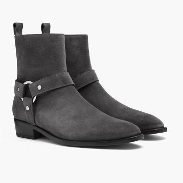 Thursday Boots Harness Suede Laarsjes Heren Grijs | BE32UZG