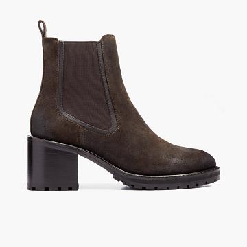 Thursday Boots Knockout Suede Laarsjes Dames Olijfgroen | BE380VRW