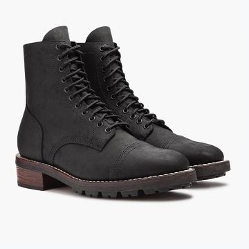 Thursday Boots Logger Leren Laarzen Heren Zwart | BE198VRW