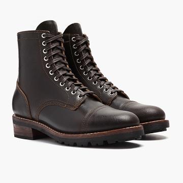 Thursday Boots Logger Leren Veterlaarzen Heren Koffie | BE100JPQ