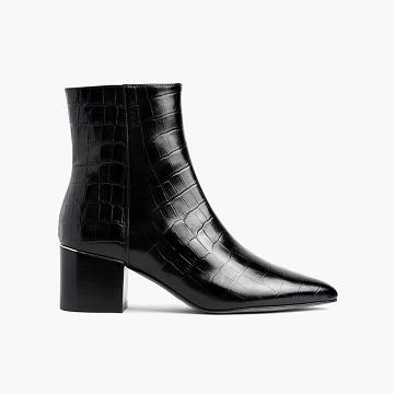 Thursday Boots Luna Leren Laarzen Dames Zwart | BE387HAP