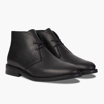 Thursday Boots Scout Leren Chukka Laarzen Heren Zwart | BE56OKI