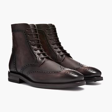 Thursday Boots Wingtip Leren Veterlaarzen Heren Bordeaux | BE132AHK