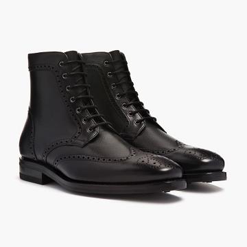 Thursday Boots Wingtip Leren Veterlaarzen Heren Zwart | BE133PJJ